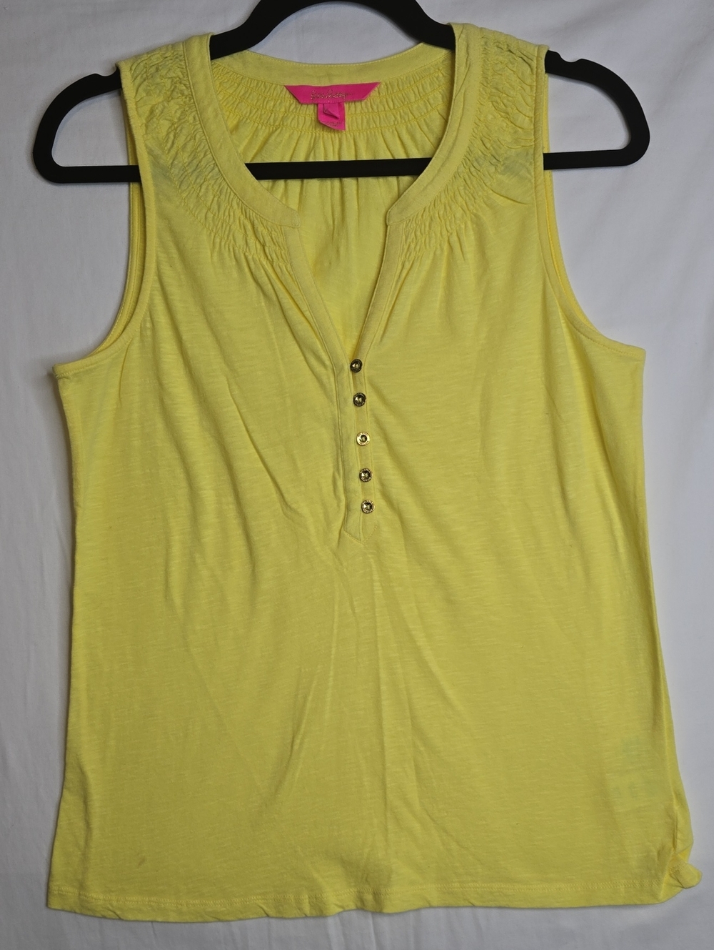 Lilly Pulitzer Essie Watch Hill Yellow Tank Top Perfect Spring Summer Tank Top